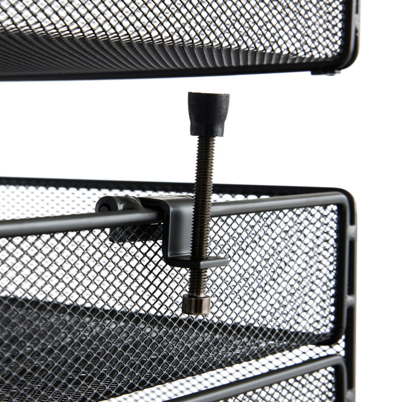 Onyx Mesh Horizontal Hanging Desk Storage