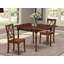 L'ensemble de table de salle à manger 3 pièces pour petits espaces contient une table de salle à manger rectangulaire avec Dropleaf et 2 chaises rembourrées en tissu de lin, 36 x 54 pouces, acajou-1930656287-1930656282-1930656286