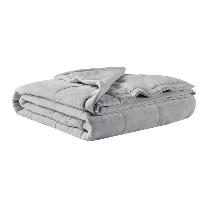 Couverture réversible en duvet Heiq Smart, Gris, L 108 po x l 90 po