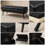 Banc avec repose-pieds en cuir Durable Modern-43577417-43577422