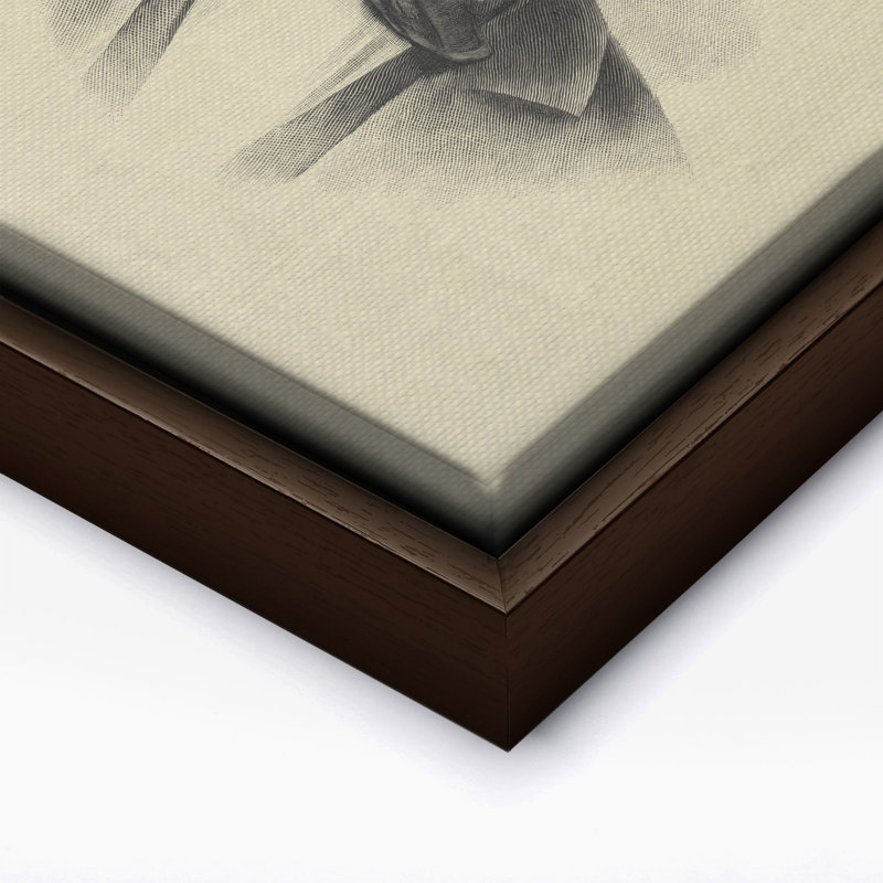 Abraham Lincoln Portrait No1, Canvas, Encadrement brun, H 11 po x l 14 po
