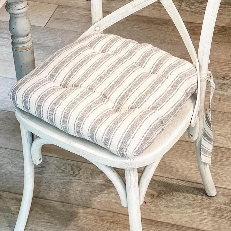 Coussin de chaise gris Market Place, Gris