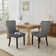 Velvet Wing Back Nailhead Upholstered Dining Chairs Set of 6