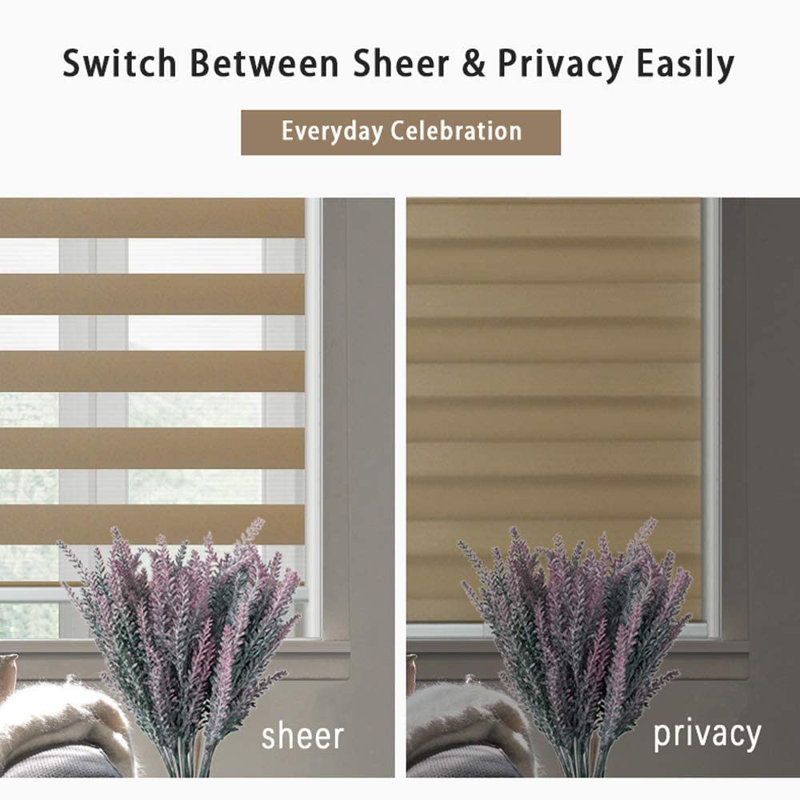 Cordless Semi-Sheer Roll-Up Shade, 31"W x 72"L, Sand