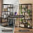 79-Inch 7-Tier Black Etagere Bookcase, Industrial Open Display Shelving with 10 Storage Tiers