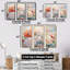 «Pinka And White Mums Minimal Charm», ensemble d'art mural fleurs-107736448-107736453