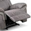 Fauteuil inclinable oscillant en similicuir gris chaud Enclave