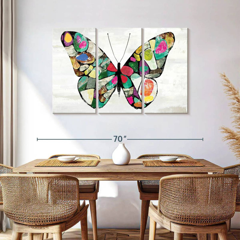 Couleurs de papillon Brampt, H 36 po x l 57 po