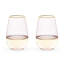 Verre à vin sans pied Rose Crystal