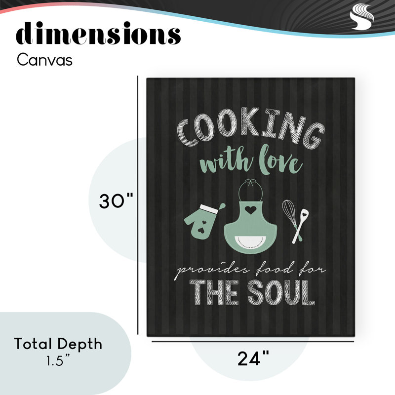 «Food For Soul» en toile noire et verte, par lettrage et doublure