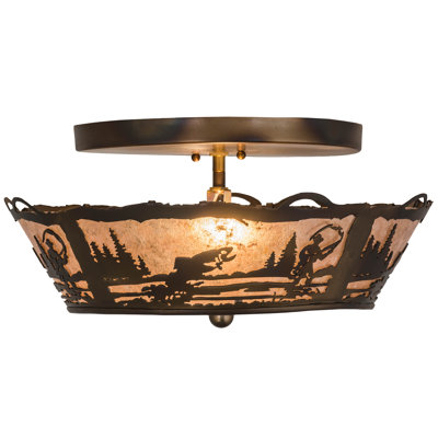 Yarger Glass Semi Flush Mount