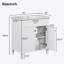 Meuble-lavabo de 30 po avec lavabo en céramique, porte à fermeture en douceur et tablettes réglables-386429979