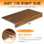 5 pièces de housses de tablettes grillagées en noyer pour garde-robe de salle de bain, avec surface en grain de bois imprimé et 10 supports en acrylique à angle droit pour une utilisation uniforme