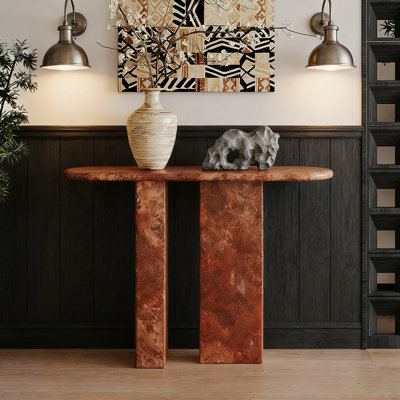 Fashionable elliptical design console table