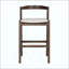 Tabouret de bar d'intérieur en bois d'hévéa, fini et revêtement, ensemble de 2-1506464235