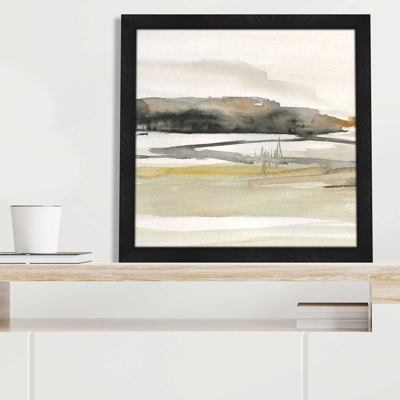 Turnwood Clearing par Susan Jill - Peinture, L 37,5 po x H 37,5 po, Cadre noir