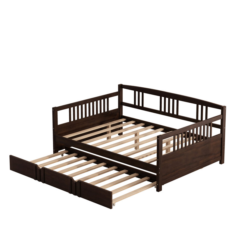 Lit plateforme en bois massif Eccleston, Espresso