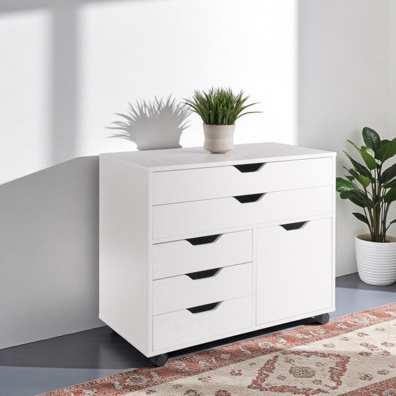 Armoire mobile à 3 sections Holthaus , Blanc