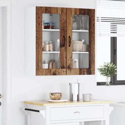 Vidaxl Kitchen Wall Cabinet With Door 2 Pcs Sonoma Oak 40 X 31 X 80 Cm