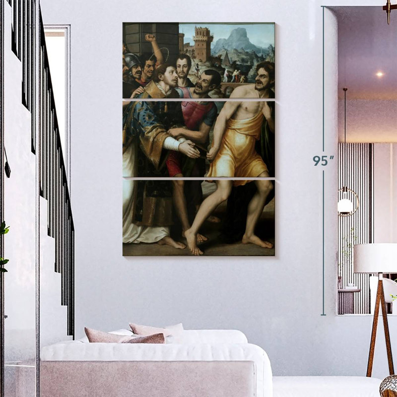 Leisha Saint Stephen Led To Martyrdom, 74" H x 48" W