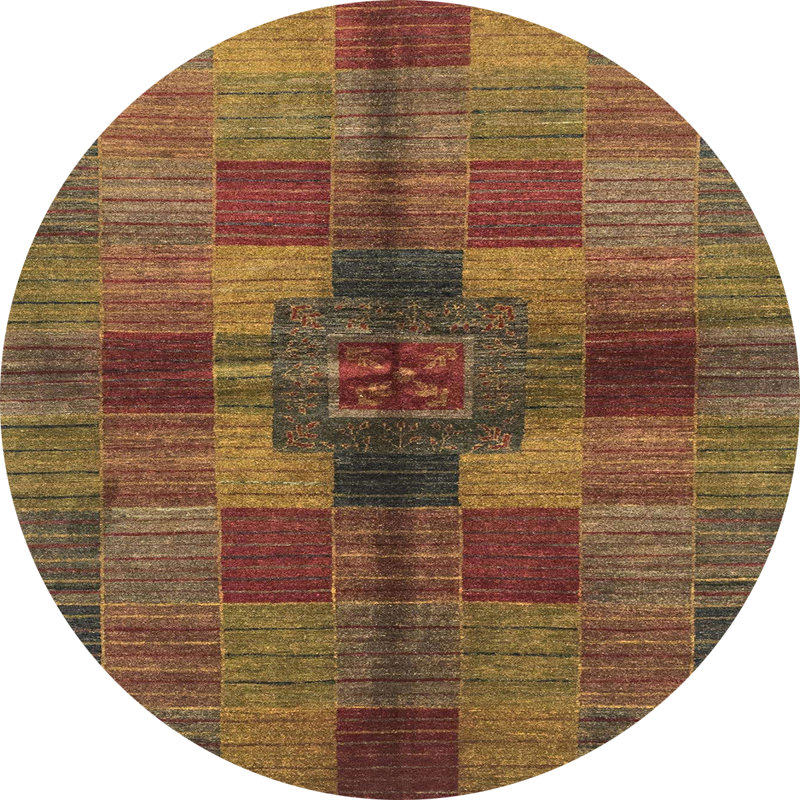 Abstract Indoor Rug, Round 6'