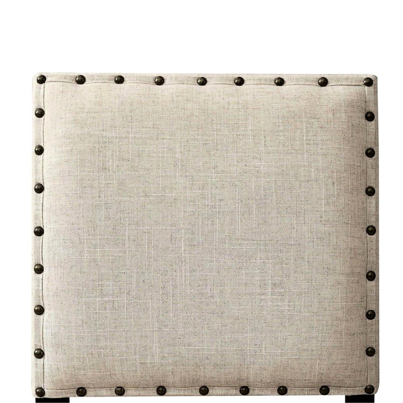Chaises à hauteur de comptoir en lin beige avec construction robuste, noir antique de 2 et doux