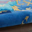 Tapis transitionnel multicolore abstrait moderne fait à la main Versailles-953395886