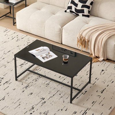 Table de bout rectangulaire en verre