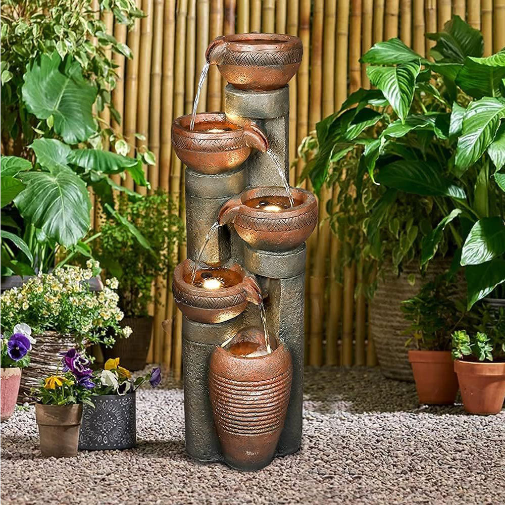 17 Stories Resin Home Decor Fountain with Light & Reviews | Wayfair