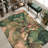 Vibrant Abstract Art Printed Rug with a Soft Non-Woven Texture Ideal for Adding a Splash of Color to Your Living Space