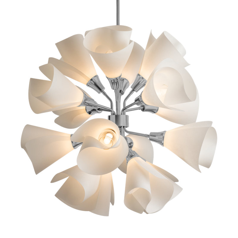 Mobius 16 - Light Sputnik Sphere Chandelier, Vintage Platinum
