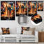 Cubic Sunset Cityscape - City, art mural en métal Art déco-101153694