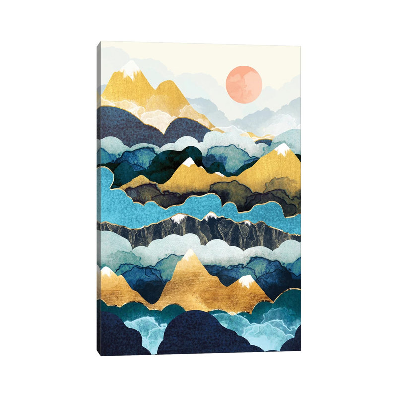 Cloud Peaks - Print on Canvas, No Framed, 20.32 cm H x 30.48 cm W