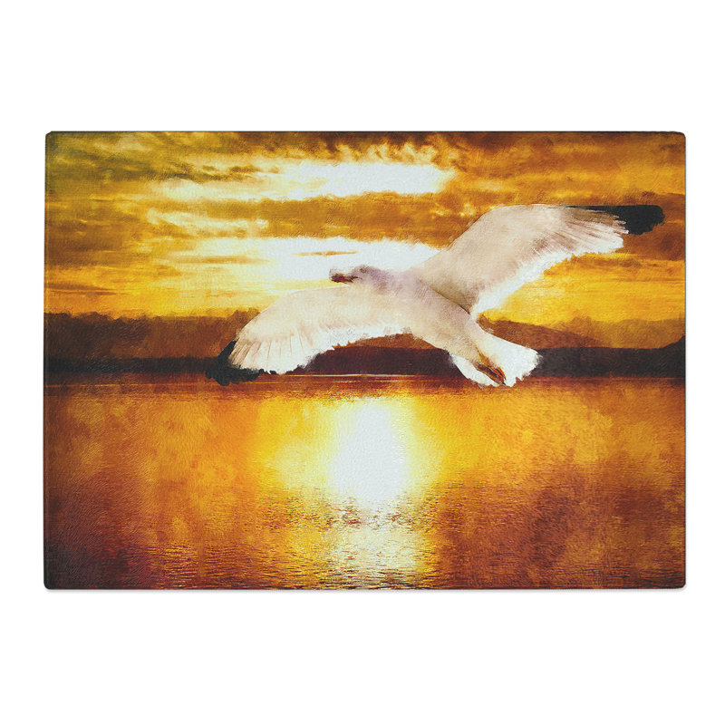 Seagull and Sunset Vol.1 Chopping Board, 0.4cm H x 28.5cm W x 39cm L