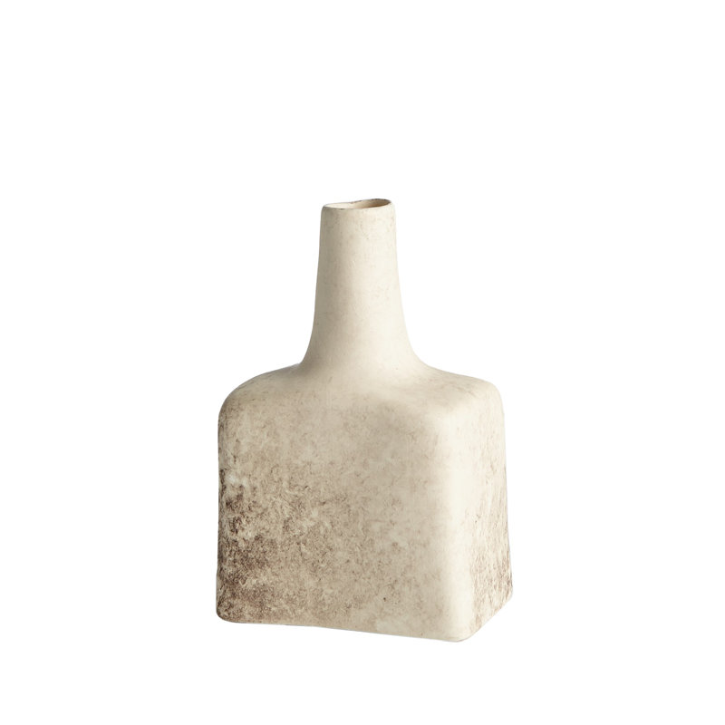 Tall Stack Bottle-Reactive Ivory, 7.25" H x 4.5" W x 2.75" D