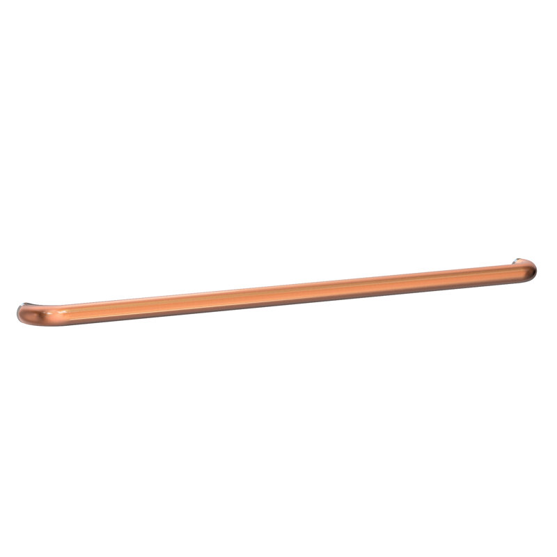 Aylesbury Grab Bar Tube with Decorative Rings, 39.15" W, Antique Copper