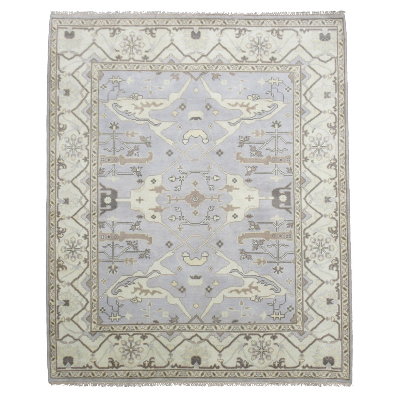 Tapis argenté 8 x 10 Oushak