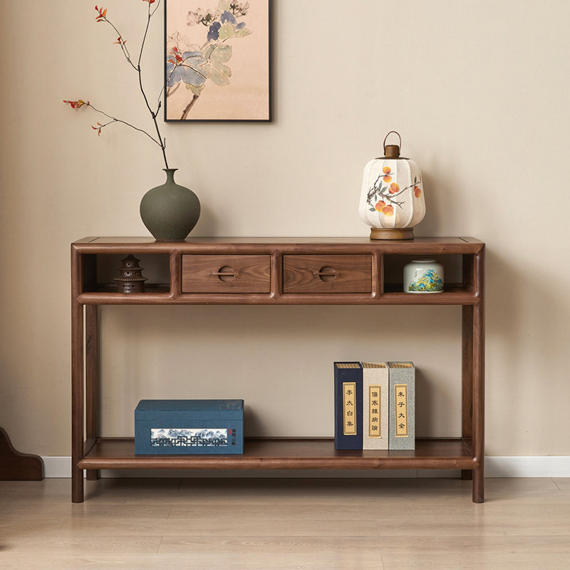 Nouvelle console d'entrée de style chinois, H 33,46 po x l 47,24 po x P 13,77 po