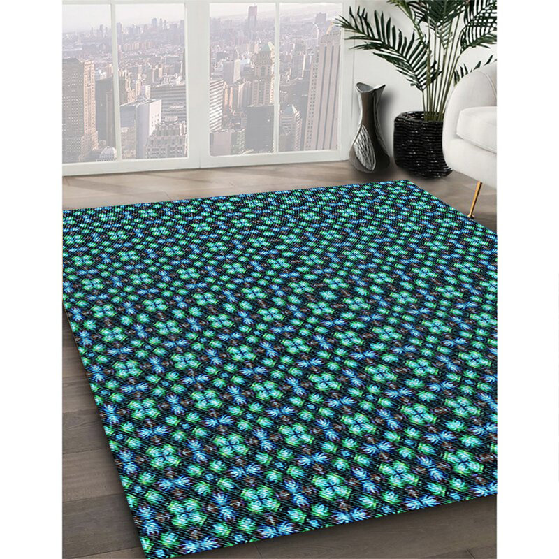 Geometric Indoor Rug, Square 6'