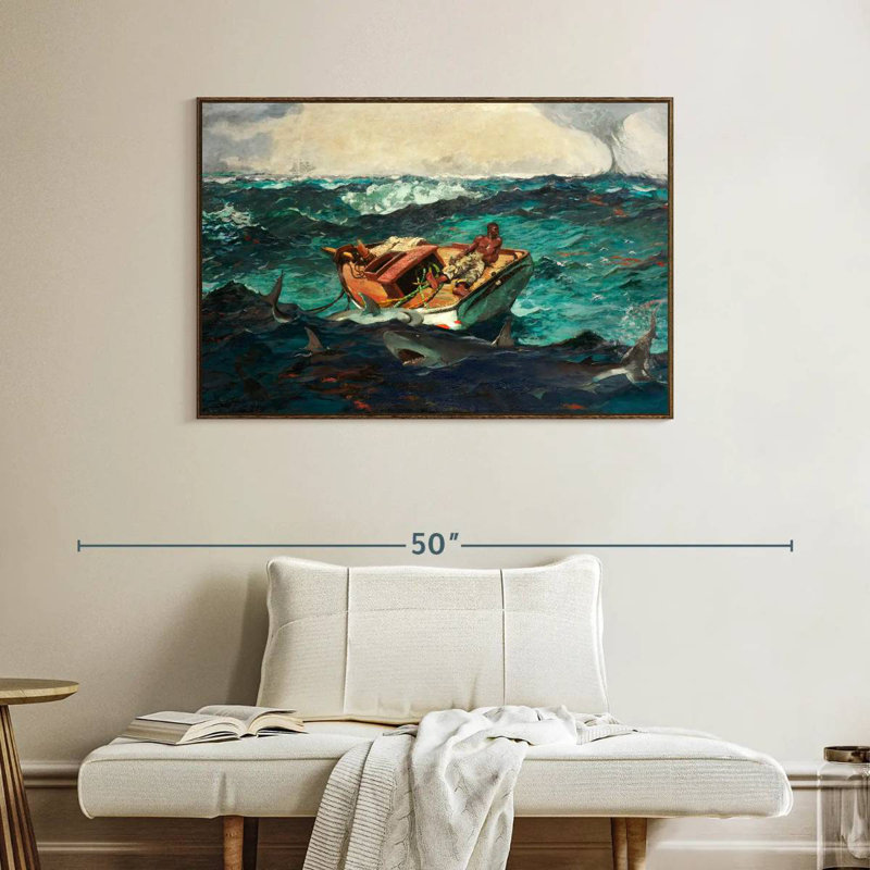 Le Gulf Stream 1899, Cadre flottant en noyer, 40 po x 27 po