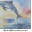 Dolphin Leaping at Sunrise Glass Cutting Board