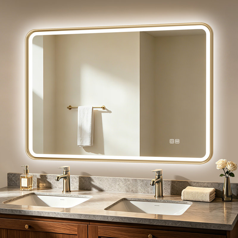Miroir lumineux pour salle de bain Kashen, 28 po x 40 po