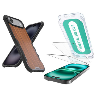 Smartish iPhone Air MagSafe Case + Screen Protector Bundle - Gripzilla + Tuff Sheet 2-Pack Tempered Glass Screen Covers - Extra Strength 9H Glass for Apple iPhone Air