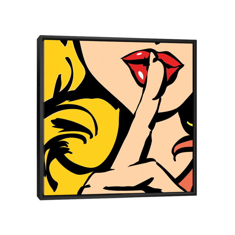 «Silence» par Art Mirano, reproduction d'art sur toile tendue, H 12 po x l 12 po x P 1,5 po, Cadre noir