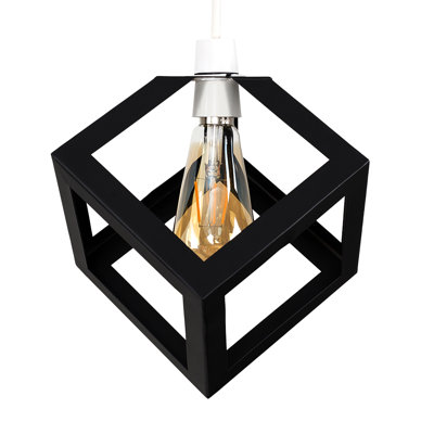 16cm H Metal Novelty Pendant Shade in Black