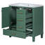 Meuble-lavabo simple autoportant de 18 po avec plateau en résine Mityu