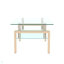 Table basse rectangulaire en verre, tables d'appoint modernes modernes de table basse pour les meubles de salon