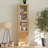 Branigans Wooden Glass Door Bookcase, 3-Tier Cube Bookshelf Storage Cabinet With Double Drawer And Shelf
