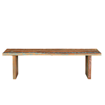 60" Rustic Reclaimed Wood Farmhouse Entryway Dining Bench