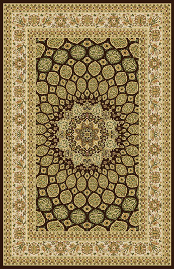 Tapis brun zone Rosalin, 10 pi x 13 pi